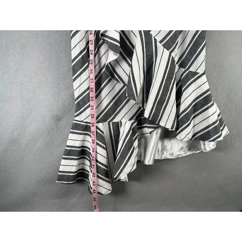 L'atiste by Amy‎ Dress Womens Size S White Blue Off Shoulder Coastal Sweatheart